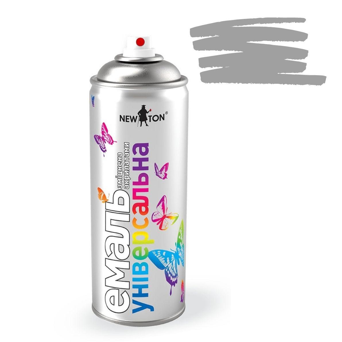 Емаль 9022 Темно-срібляста універсальна аерозоль 400мл NewTon