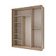 Шафа-купе "Сіті Лайт" 180х60х225 см. 2 ДСП/1 дзеркало, Дуб сонома, фото 3