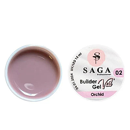 Гель для нарощування SAGA Builder Gel Veil, Orchid №2