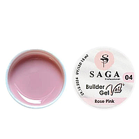 Гель для наращивания SAGA Builder Gel Veil, Rose Pink №4