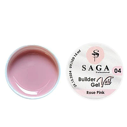 Гель для нарощування SAGA Builder Gel Veil, Rose Pink №4