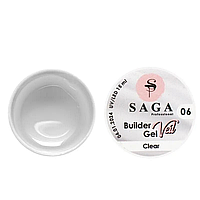 Гель для наращивания SAGA Builder Gel Veil, Clear №6 (прозрачный)