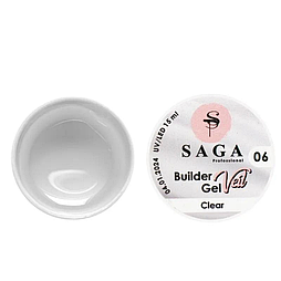 Гель для нарощування SAGA Builder Gel Veil, Clear №6 (прозорий)