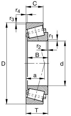 Підшипник 7207 (30207) розміри  35*72*18.25, фото 2