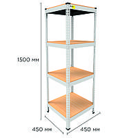 Металлический стеллаж MRL-1500 ( 450x450) белый