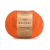 Gazzal ALPACA AIR (Газзал Альпака Ейр) № 93 помаранчевий (Напіввовняна пряжа, нитки для в'язання)