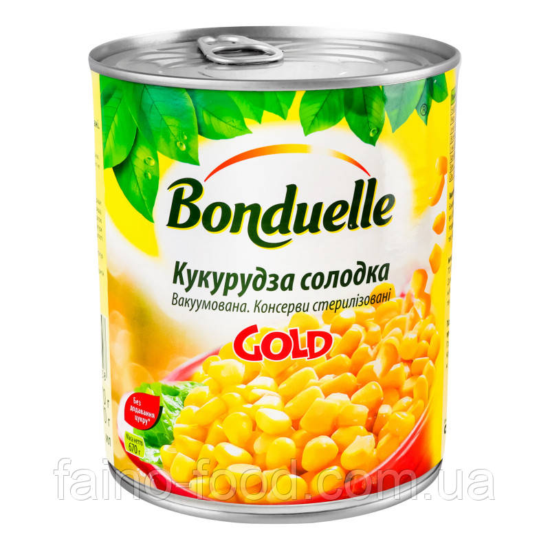 Кукурудза солодка (GOLD) "Bonduelle", ж/б, 670 г