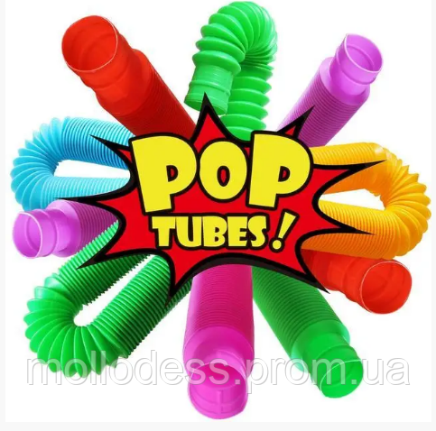 Fidget Pop Tube Пластиковые эластичные трубы Ручные антистрессовые сенсорные игрушки - фото 4 - id-p1815917095