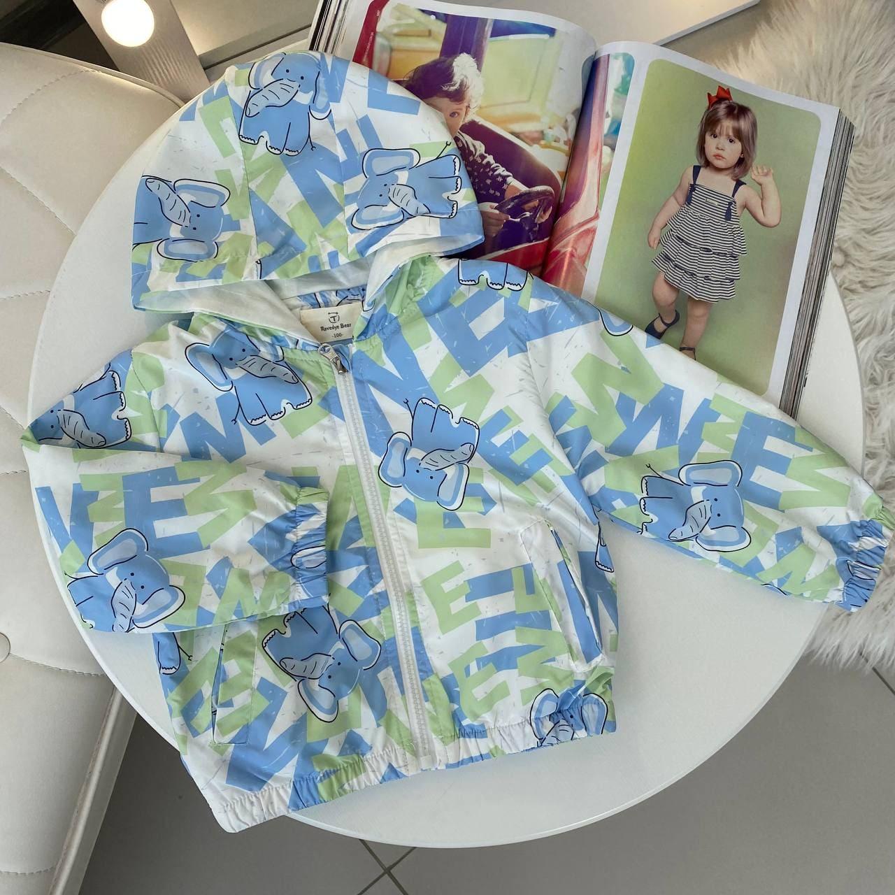 Куртка для хлопчика або дівчинки "Буква, слоник" Біла 2208/8 20, Ravedye Bear, Белый, Унисекс, Весна Лето, 104