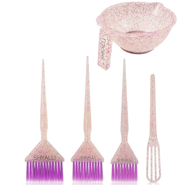 Набір для фарбування Shkalli 5 предметів з глітером фіолетовий SH-51-violet, фото 1