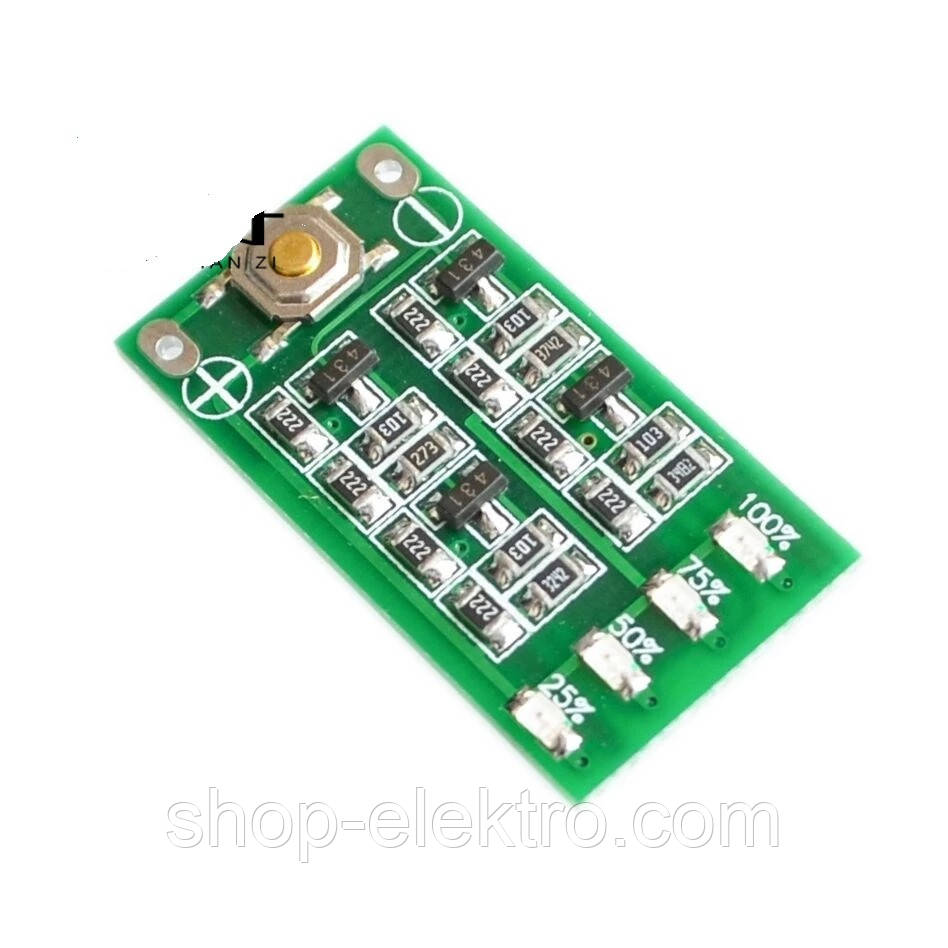 LED-індикатор заряду акумуляторів li-ion 3S 12,6V, фото 1