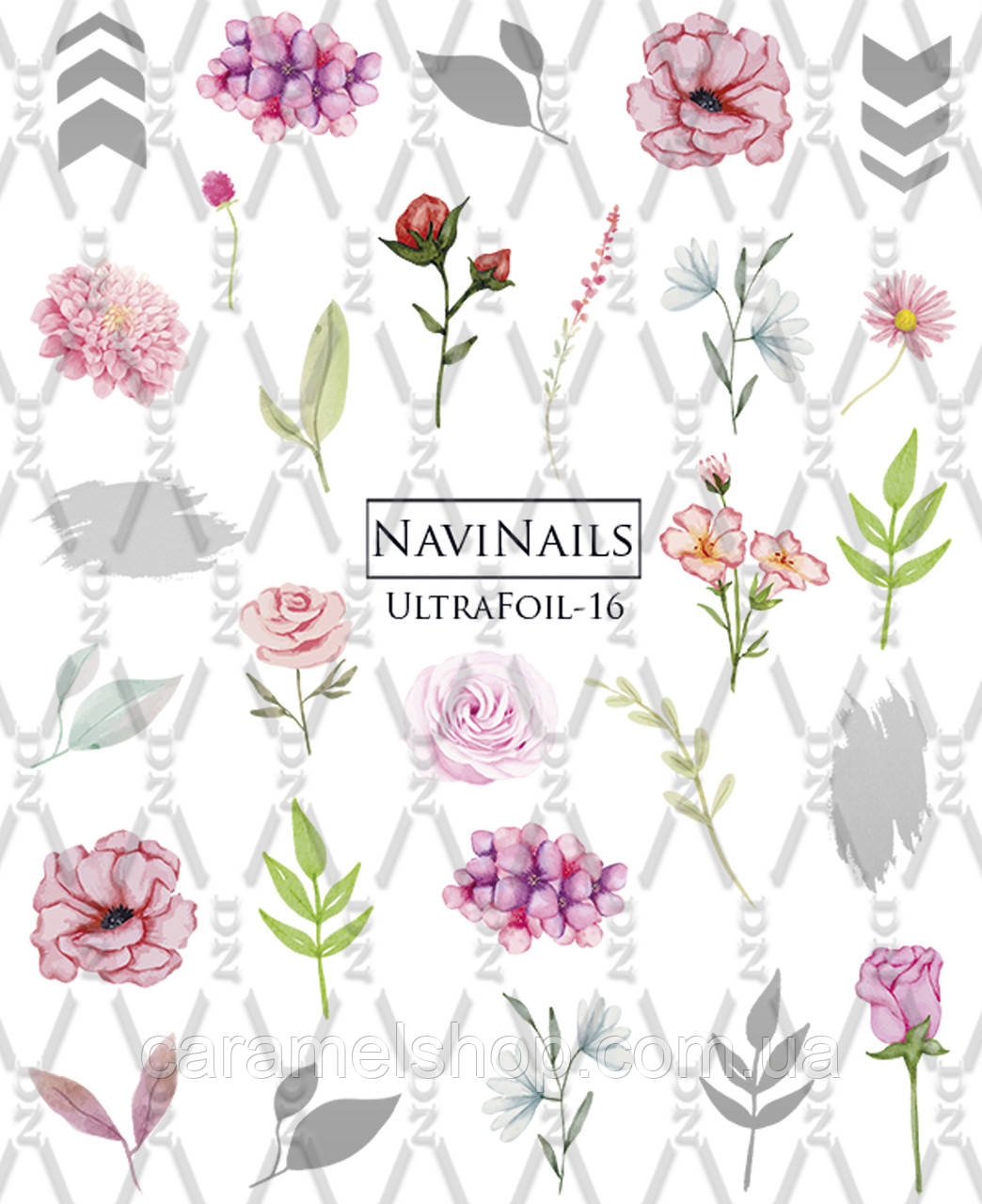 Слайдер дизайн для манікюру UltraFoil 16 срібло