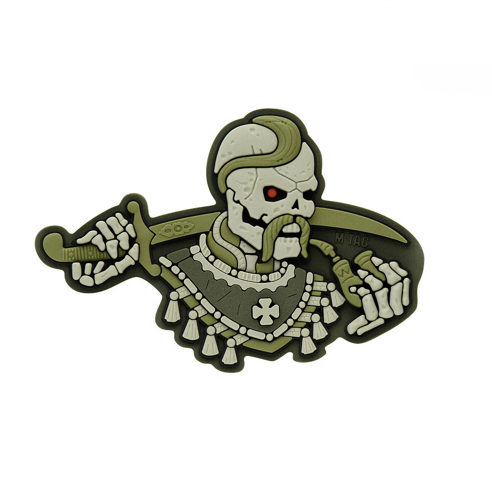 Нашивка шеврон патч на липучці M-Tac Never Die Again 3D ПВХ 75 х 50 мм Оливковий 51160001