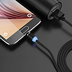 Магнітний кабель 3в1 (Type-C, Micro-USB, Lightning) для заряджання телефону, M3, Чорний / Магнітний шнур заряджання, фото 2