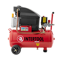 Компресор 24 л, 2 HP, 1,5 кВт, 220 В, 8 атм, 206 л/хв INTERTOOL PT-0010