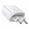 Мережевий зарядний пристрій Baseus Compact Quick Charger 2U+C 30 W EU White CCXJ-E02, фото 2