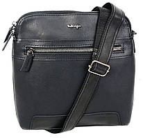 Чоловіча шкіряна сумка на плече Михайл Істяр, Україна чорна