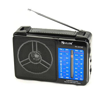 Радіоприймач всехвильовий GOLON RX-A07 AC, Gp, Гарної якості, муз портативна колонка з usb, Мініпортивна MP3 колонка,