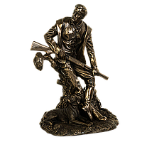 Статуетка Veronese Мисливець із рушницею 24,2х16х12 см подарунок мисливцеві полістоун із бронзовим покриттям 68082A1