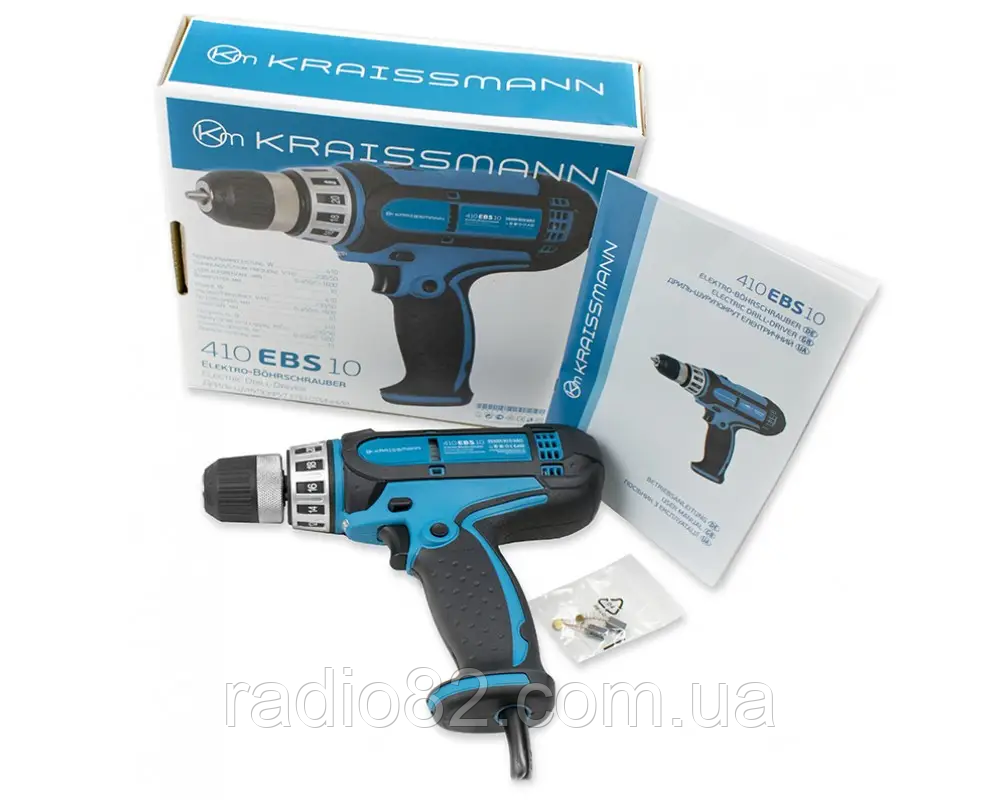 ШУРУПОВЕРТ МЕРЕЖЕВИЙ KRAISSMANN 410 EBS 10