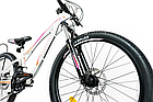 Велосипед гірський Crosser P6-2 24" рама 13 дюйми Білий, фото 6