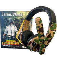 Ігрові навушники ARMY-96 A Camouflage з мікрофоном дротові, GP, Гарної якості, гарнітура навушники для телефона, блютуз навушники