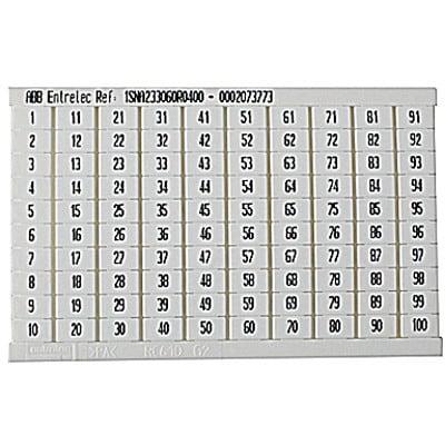 Маркування ABB RC610 (1 A 100) вертикальне TE Connectivity (1SNA233060R0400)