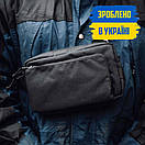 Чоловіча сумка чорна бананка SIMPLER через плече з тканини А, фото 2