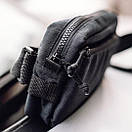 Чоловіча сумка чорна бананка SIMPLER через плече з тканини А, фото 9