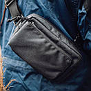 Чоловіча сумка чорна бананка SIMPLER через плече з тканини А, фото 6