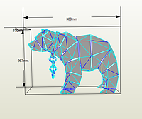 PaperKhan Конструктор из картона мишка медведь пазл оригами papercraft 3D фигура развивающий набор антистресс
