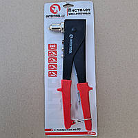 Пістолет заклепувальний ручний, діаметр заклепки 3.2; 4; 4.8 мм (з поворотом на 90°) INTERTOOL RT-0002