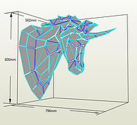 PaperKhan Конструктор из картона единорог лошадь голо оригами papercraft 3D фигура развивающий набор антистрес