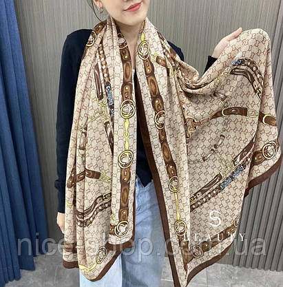 Палантин в стилі Gucci віскоза, фото 3