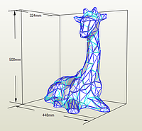 PaperKhan Конструктор из картона жираф оригами papercraft 3D фигура развивающий набор антистресс