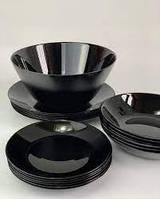 Столовий сервіз Чорний 18 предметів Zelie Black Arcopal Q8505