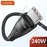 Кабель Toocki USB PD 3.1 Type-C швидке заряджання 240W, E-Marker Chip, 480 Mbps — 2 метри, фото 3