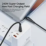 Кабель Toocki USB PD 3.1 Type-C швидке заряджання 240W, E-Marker Chip, 480 Mbps — 2 метри, фото 4