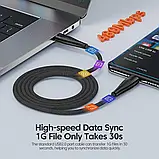 Кабель Toocki USB PD 3.1 Type-C швидке заряджання 240W, E-Marker Chip, 480 Mbps — 2 метри, фото 5