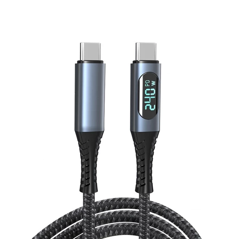 Кабель USB-С 4 PD з дисплеєм Daguaika, швидке заряджання до 240W, зображення 8K, дані 40Gbps, Thunderbolt 3/4