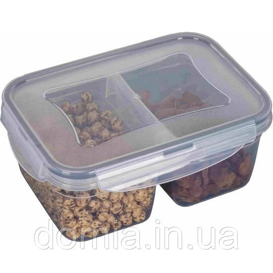 Контейнер харчовий 2-секційний 0,9 л. Irak Plastik, Туреччина, LC-524