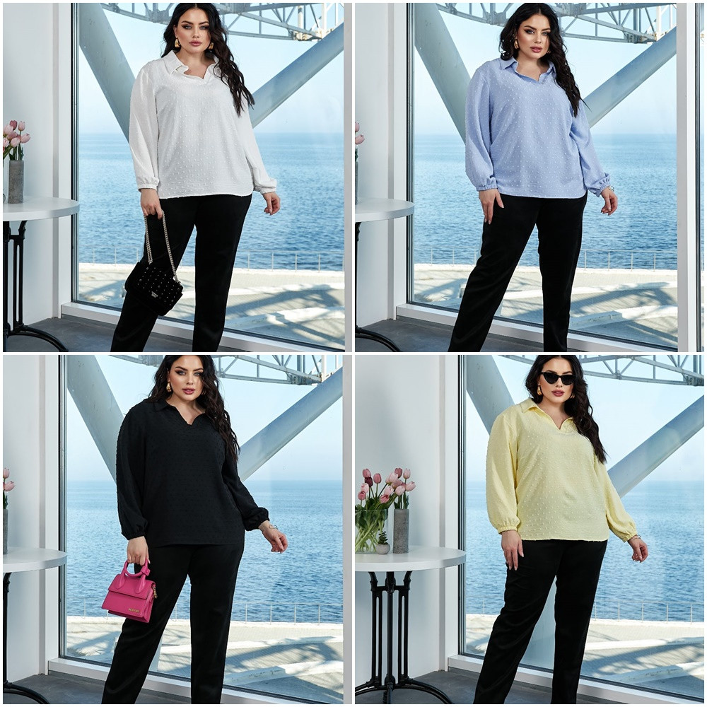 Суперстильна сорочка туніка з крепу жатки великих розмірів