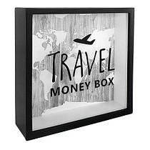 ДЕРІВ'ЯНА СКАРБНИЧКА ДЛЯ ГРОШЕЙ TRAVEL MONEY BOX (САМОЛІТ)