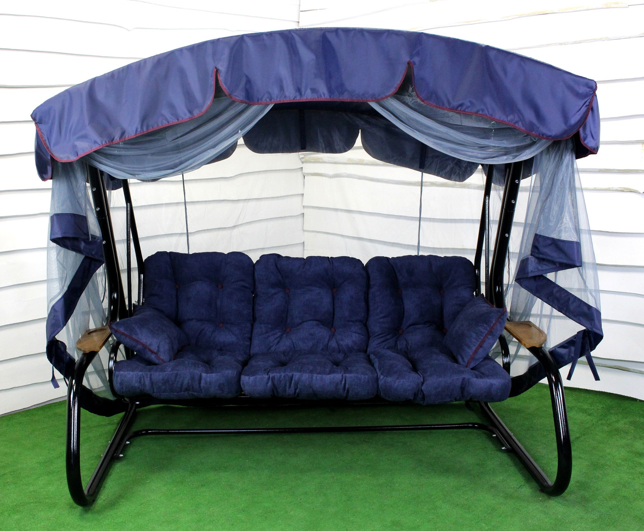 Садова гойдалка "АФІНА" Гойдалка з відкидною спинкою та москітною сіткою, фото 1