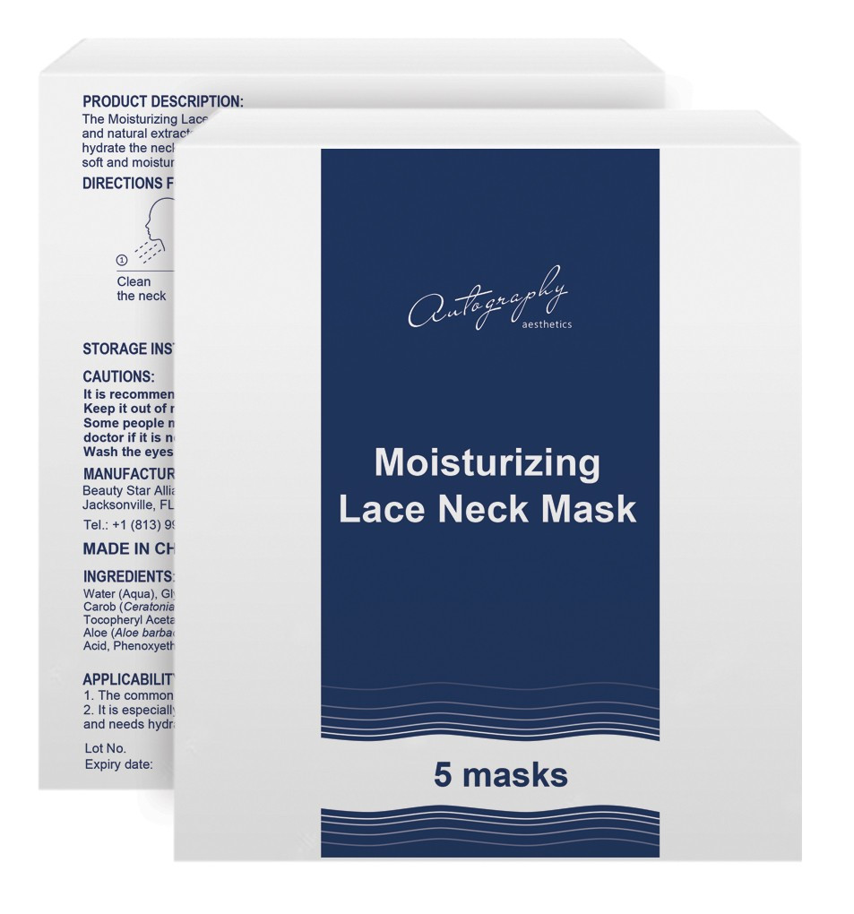 Autography HYDROGEL LACE NECK & DECOLLETE MASK  Гідрогелева маска з ефектом ботулотоксина для зони шиї коробка, фото 1