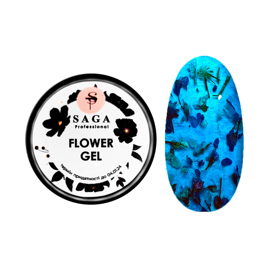 Гель для нігтів Saga Flower Gel сухоцвіт 12, фото 1