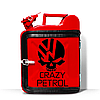 Каністра-бар на 10л. з принтом оригінальний подарунок чоловікові "Crazy Petrol" Темно-зелений, фото 8