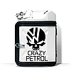 Каністра-бар на 10л. з принтом оригінальний подарунок чоловікові "Crazy Petrol" Темно-зелений, фото 9