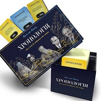 Настільна гра "Хронологія Історія України" / Пізнавальна настілка / Гра з картками / Гра для компанії