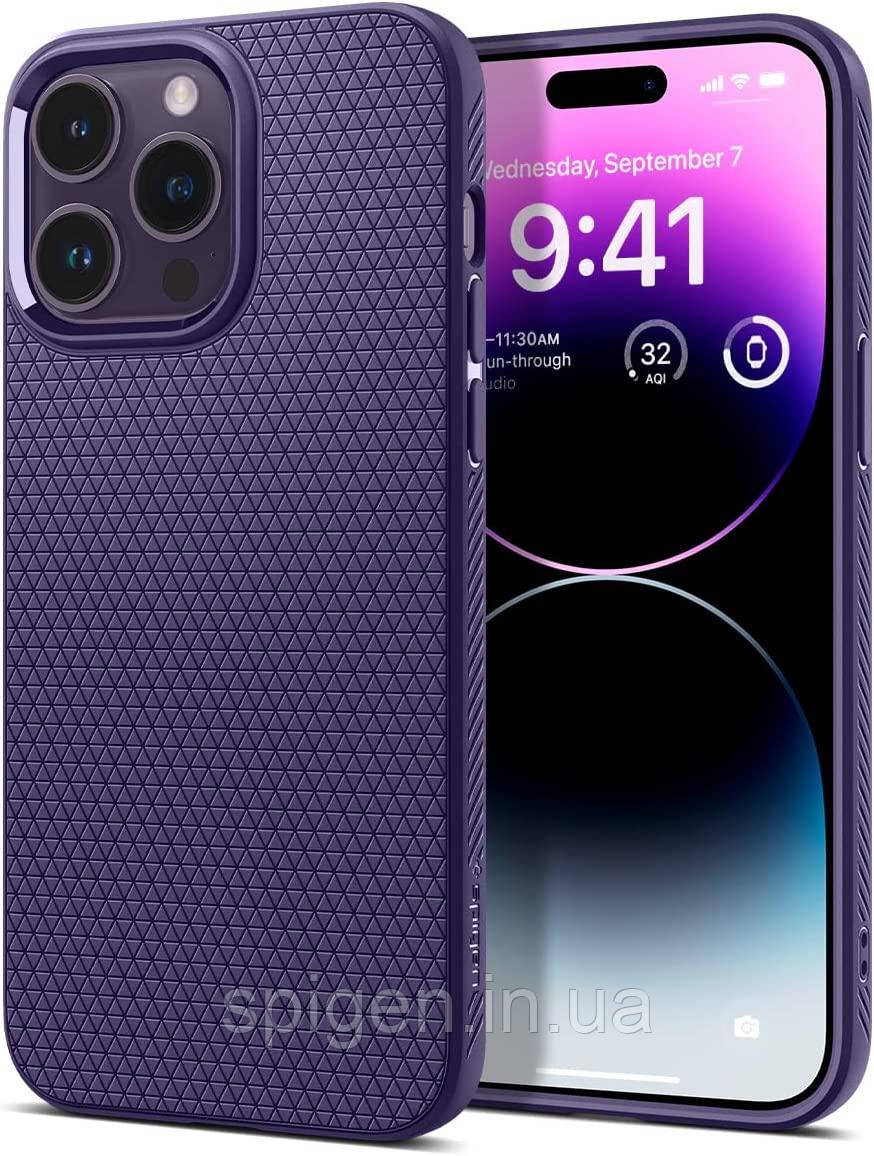 Чохол Spigen для iPhone 14 Pro - Liquid Air, Deep Purple (ACS05578)